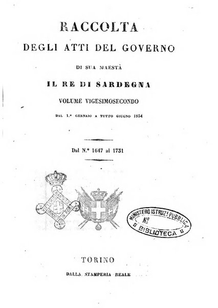 Raccolta degli atti del Governo di Sua Maestà il re di Sardegna